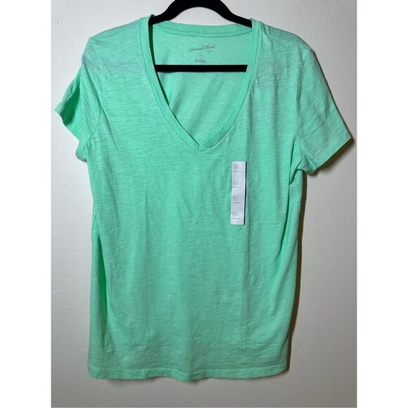 Universal Thread Light Green V Neck Basic Classic Short Sleeve T Shirt Size XL - Picture 2 of 3